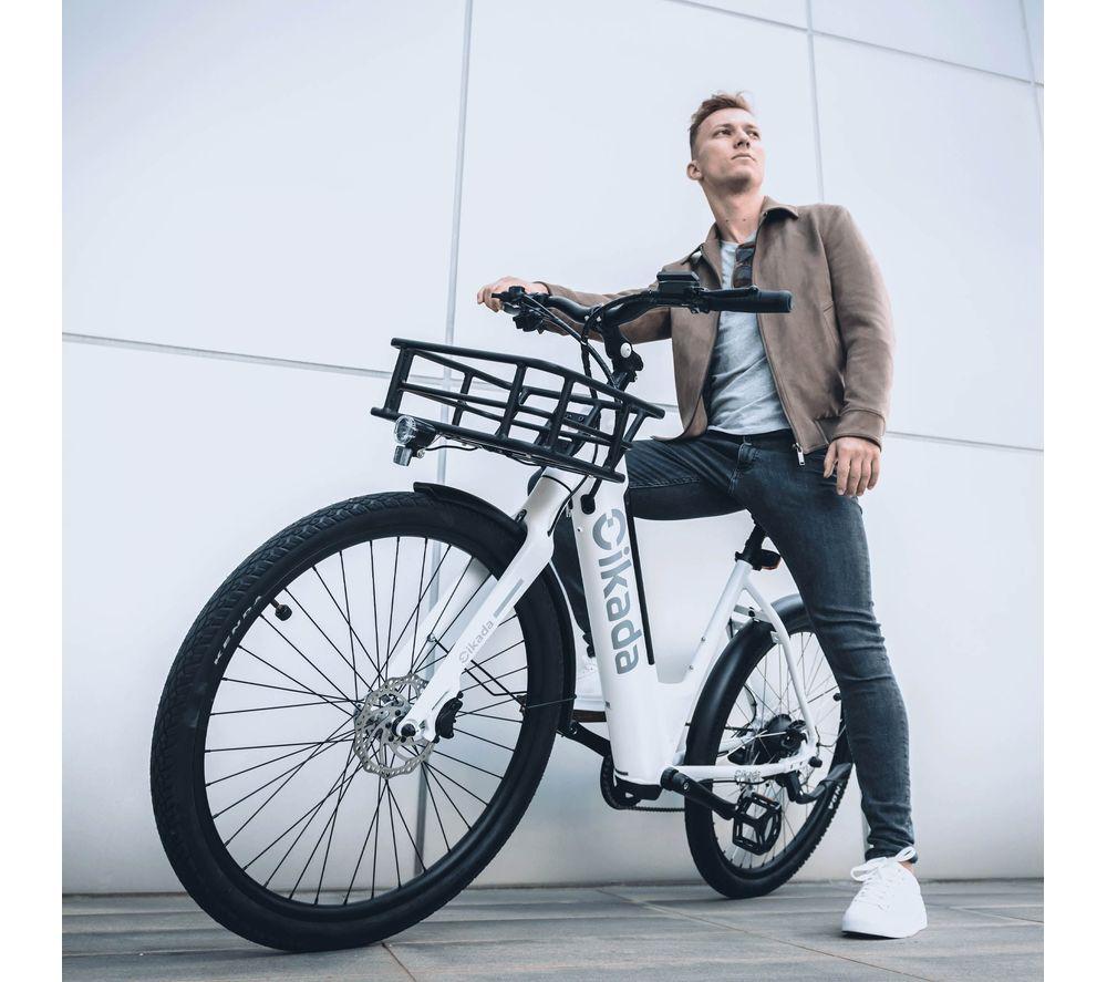 CIKADA City Electric Hybrid Bike - White, Medium image number 6 of 9