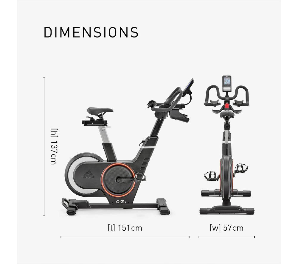 ADIDAS C-21x Smart Bluetooth Exercise Bike - Black & Red image number 15 of 15