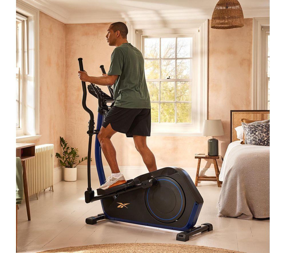 REEBOK FR30 Smart Bluetooth Elliptical Machine - Black & Blue image number 10 of 12