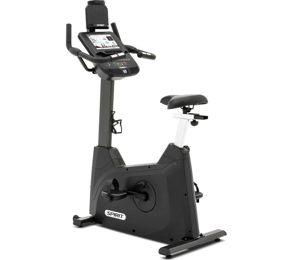 Spirit Xbu55ent Smart Wifi Upright Exercise Bike - Black, Black