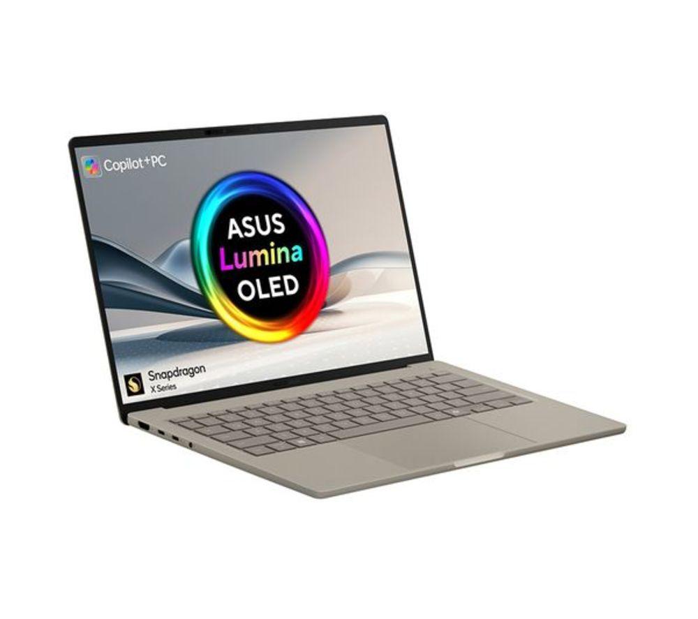 ASUS Zenbook A14 UX3407QA 14" Refurbished Laptop, Copilot+ PC &ndash; Snapdragon X, 512 GB SSD, Beige (Excellent Condition) image number 13 of 19