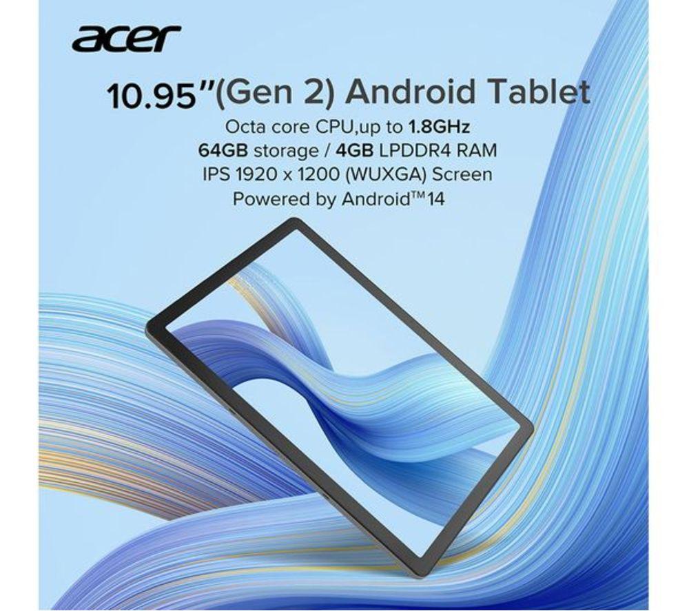 ACER ACTAB1125 10.95" Refurbished Tablet - 64 GB, Black (Very Good Condition) image number 10 of 10