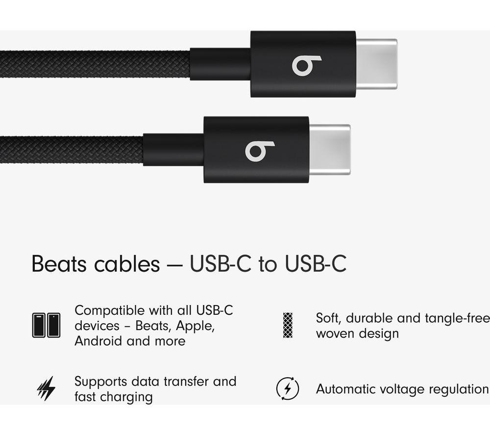 BEATS USB-C to USB-C Woven Cable - 1.5 m, Bolt Black image number 2 of 8