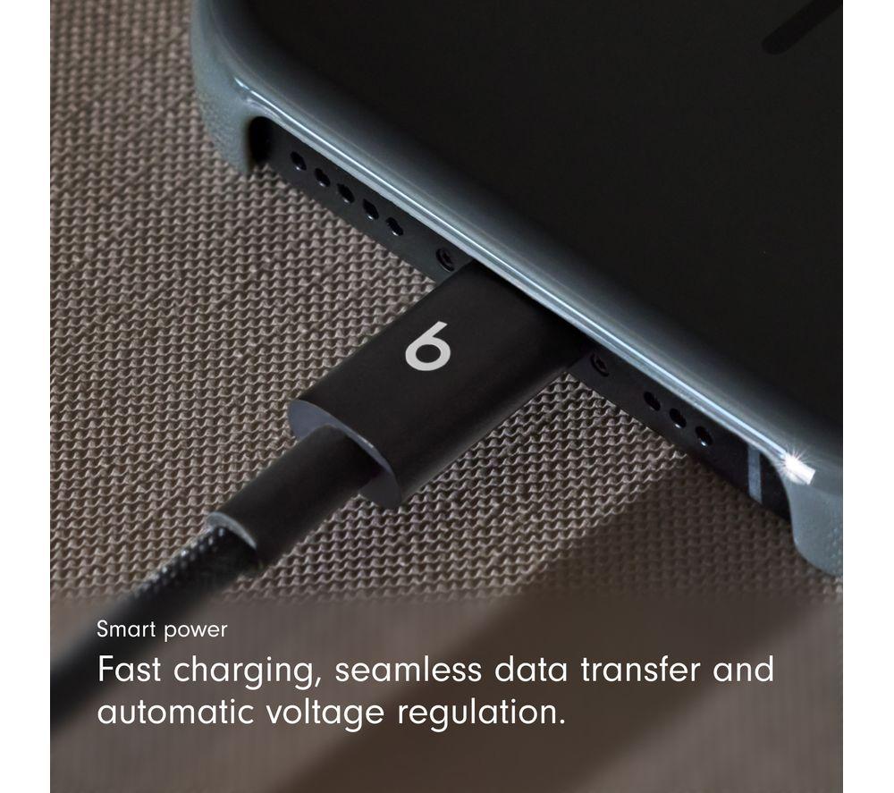 BEATS USB-C to USB-C Woven Cable - 1.5 m, Bolt Black image number 6 of 8