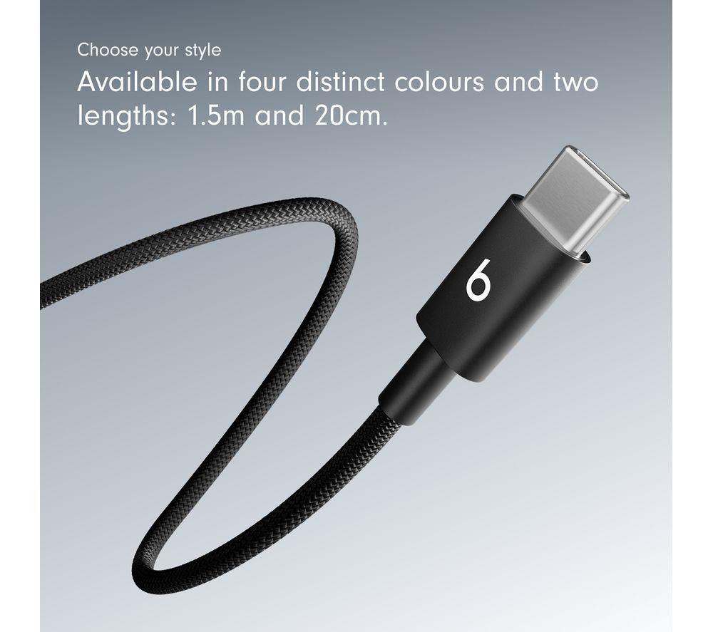 BEATS USB-C to USB-C Woven Cable - 1.5 m, Bolt Black image number 7 of 8