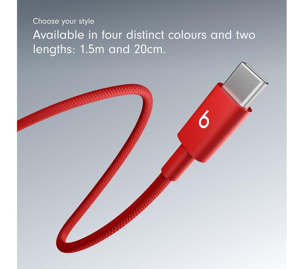 BEATS USB-C to USB-C Woven Cable - 1.5 m, Rapid Red image number 7 of 8