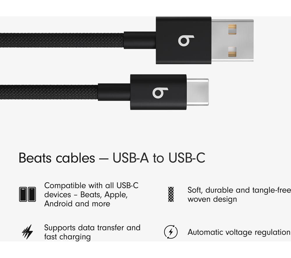 BEATS USB-A to USB-C Woven Cable - 1.5 m, Bolt Black image number 2 of 8