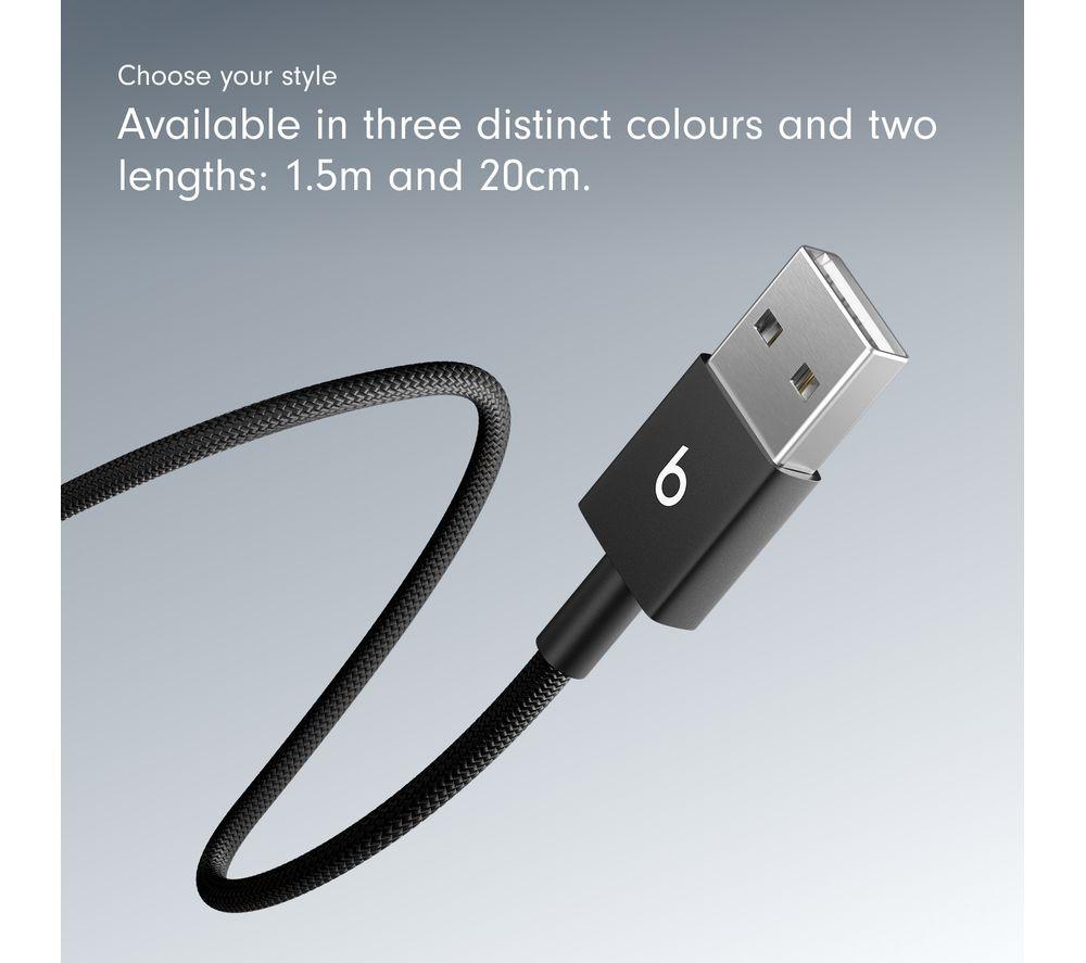 BEATS USB-A to USB-C Woven Cable - 1.5 m, Bolt Black image number 7 of 8