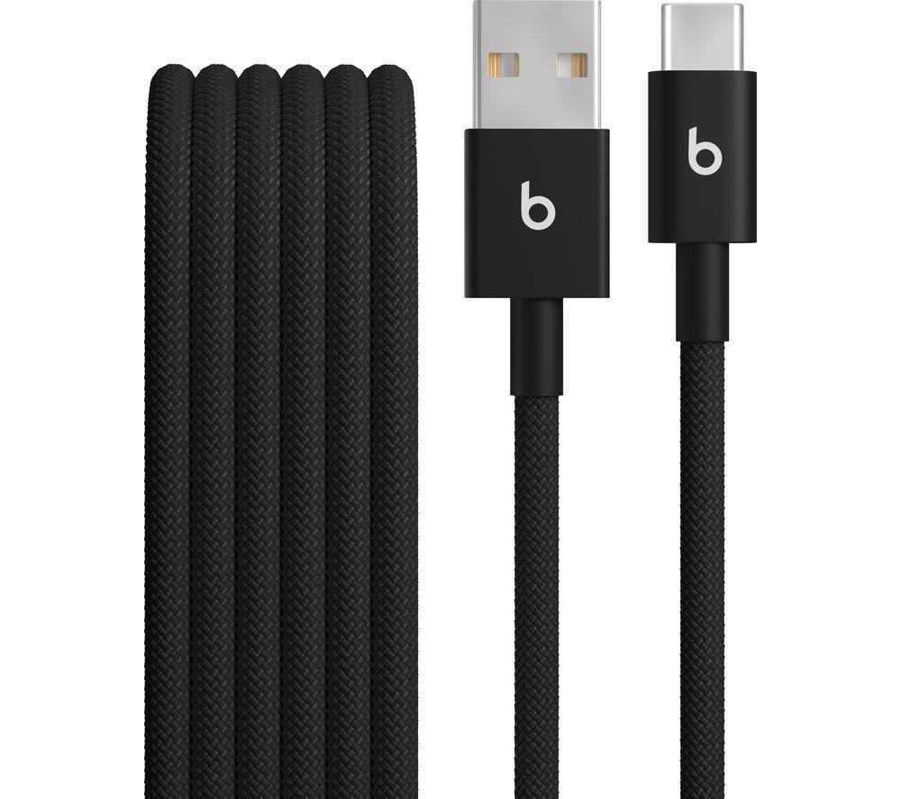 BEATS Woven USB-A to Type-C Cable - 1.5 m, Bolt Black, Pack of 2 image number 2 of 3