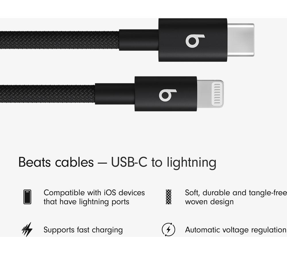 BEATS USB-C to Lightning Woven Cable - 1.5 m, Bolt Black image number 2 of 6