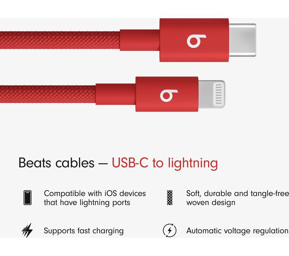 BEATS USB-C to Lightning Woven Cable - 1.5 m, Rapid Red image number 2 of 7