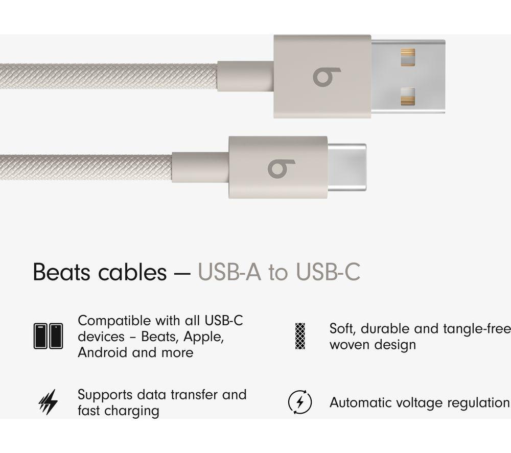 BEATS USB-A to USB-C Woven Cable - 1.5 m, Surge Stone image number 2 of 8