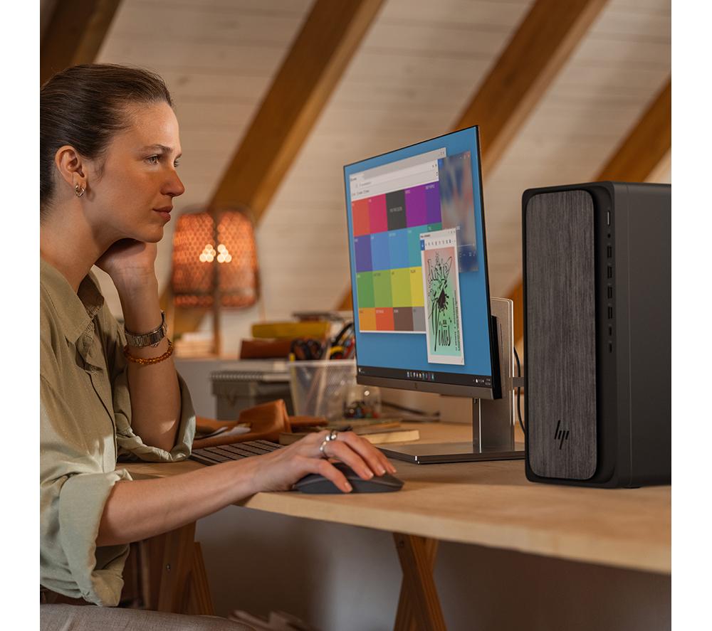 HP OmniDesk M02-0000na Desktop PC - AMD Ryzen 5, 512 GB SSD, Grey Wood image number 14 of 16