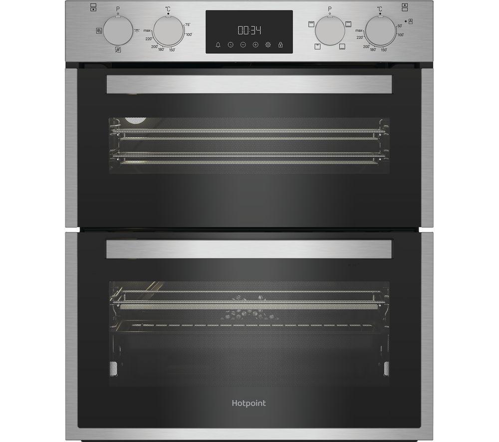 HOTPOINT DUH 12D1 IX Electric Built-under Double Oven – Stainless Steel, Stainless Steel