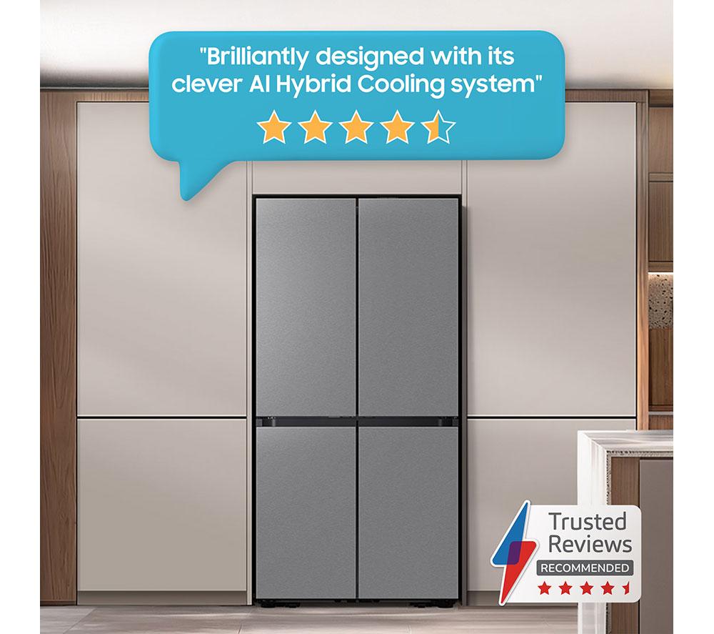 SAMSUNG Bespoke AI Series 8 SpaceMax RM70F67RDREU 669L Smart Fridge Freezer - Stainless Steel image number 2 of 13