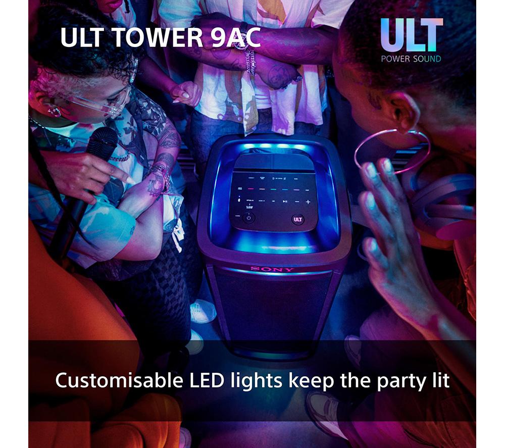 SONY ULT Tower 9AC Bluetooth Party Speaker - Black image number 5 of 29