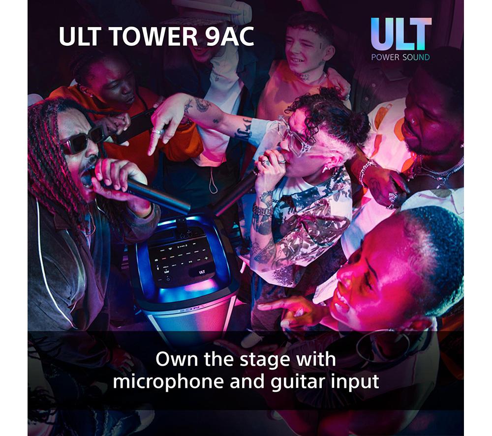SONY ULT Tower 9AC Bluetooth Party Speaker - Black image number 9 of 29