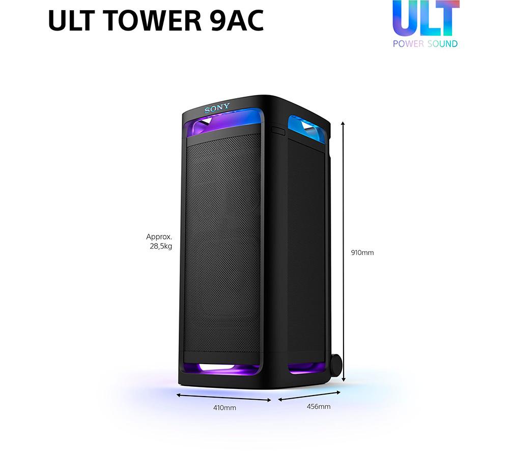 SONY ULT Tower 9AC Bluetooth Party Speaker - Black image number 12 of 29