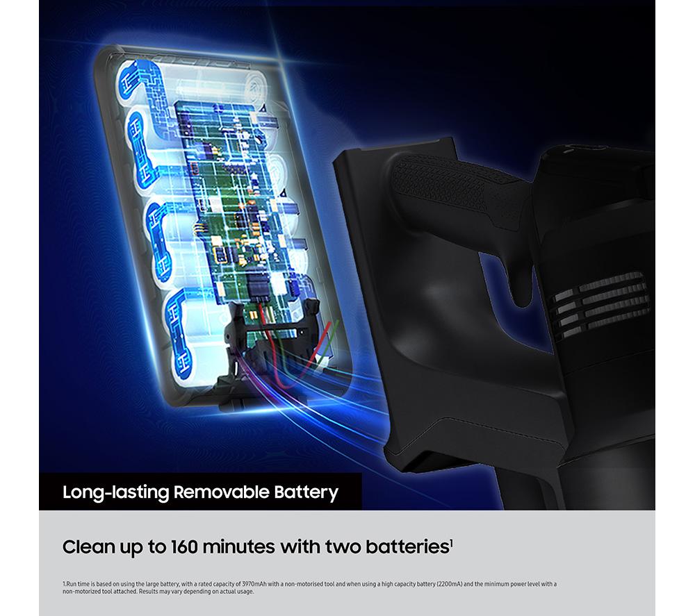 SAMSUNG Bespoke AI Jet Ultra Max 400W Suction Power VS90F40DEK/EU Cordless Vacuum Cleaner with AI Cleaning - Satin Black image number 6 of 15