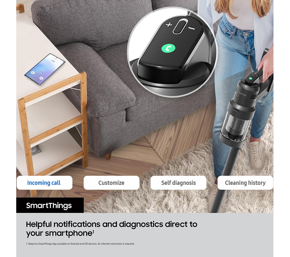 SAMSUNG Bespoke AI Jet Ultra Max 400W Suction Power VS90F40DEK/EU Cordless Vacuum Cleaner with AI Cleaning - Satin Black image number 10 of 15