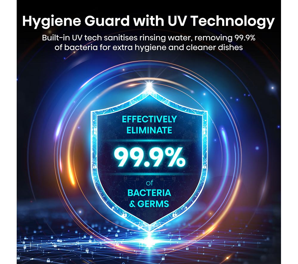 HISENSE UV Clean HV693A60UVADUK Full-size Fully Integrated WiFi-enabled Dishwasher image number 3 of 29