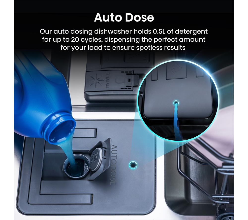 HISENSE UV Clean HV693A60UVADUK Full-size Fully Integrated WiFi-enabled Dishwasher image number 5 of 29