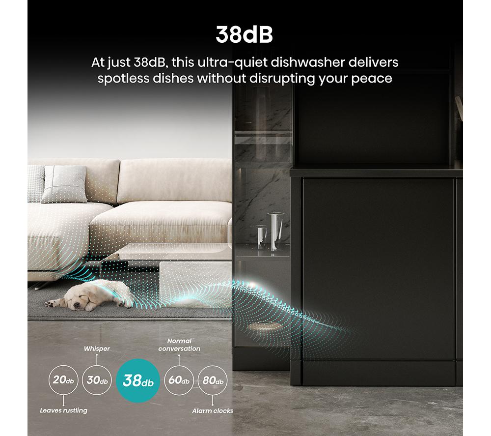 HISENSE UV Clean HV693A60UVADUK Full-size Fully Integrated WiFi-enabled Dishwasher image number 7 of 29