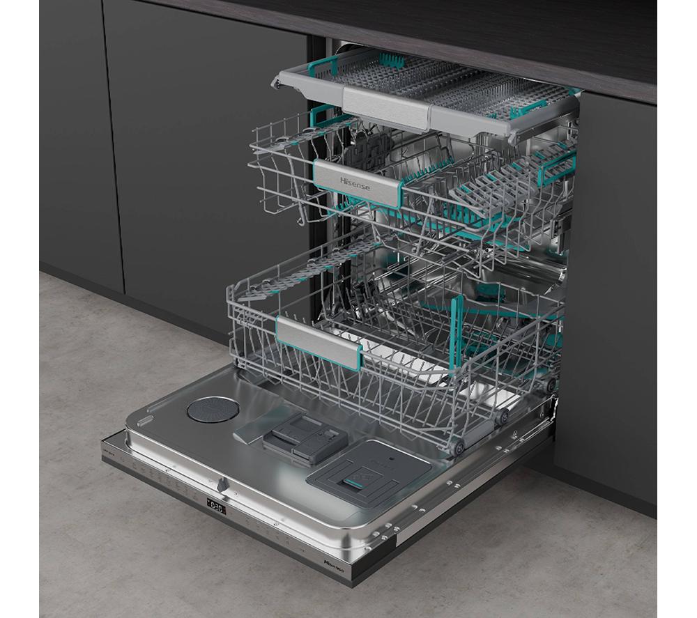 HISENSE UV Clean HV693A60UVADUK Full-size Fully Integrated WiFi-enabled Dishwasher image number 26 of 29