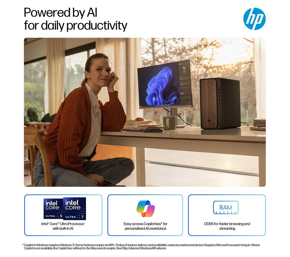 Buy HP OmniDesk M03-0000na AI Desktop PC - Intel® Core™ Ultra 7, 1
