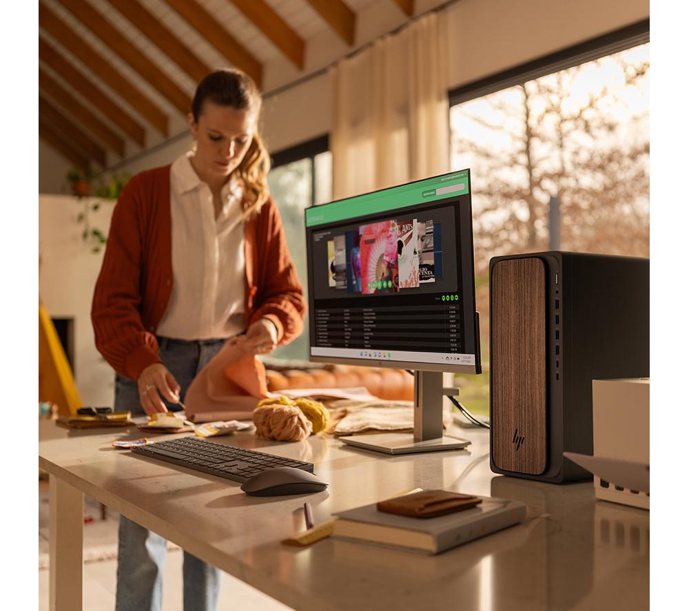 HP OmniDesk M03-0000na AI Desktop PC - Intel&reg; Core&trade; Ultra 7, 1 TB SSD, Dark Wood image number 16 of 17