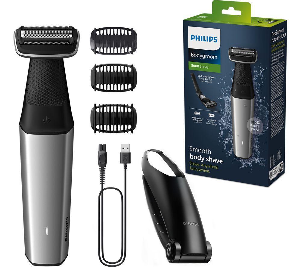 PHILIPS BG5021/15 Bodygroom Series 5000 Wet & Dry Body Trimmer - Black & Silver