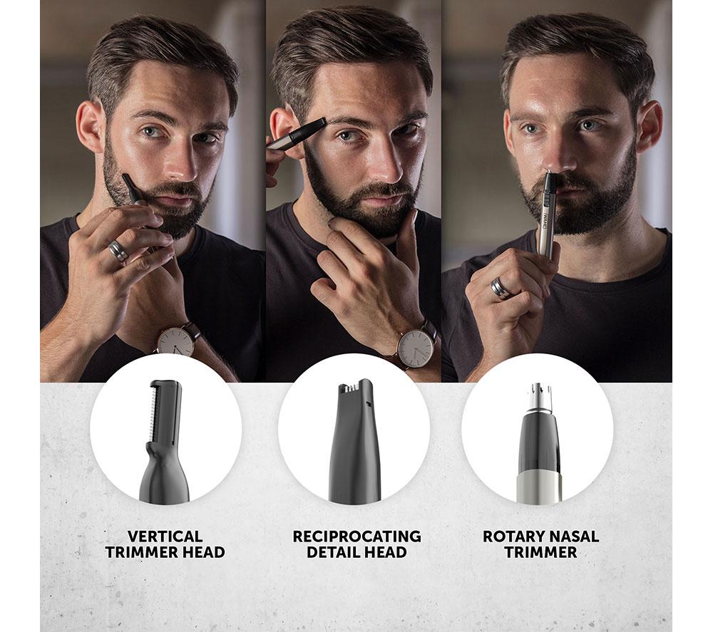 WAHL Micro Finisher Wet & Dry Nose & Ear Trimmer Kit - Silver image number 3 of 5