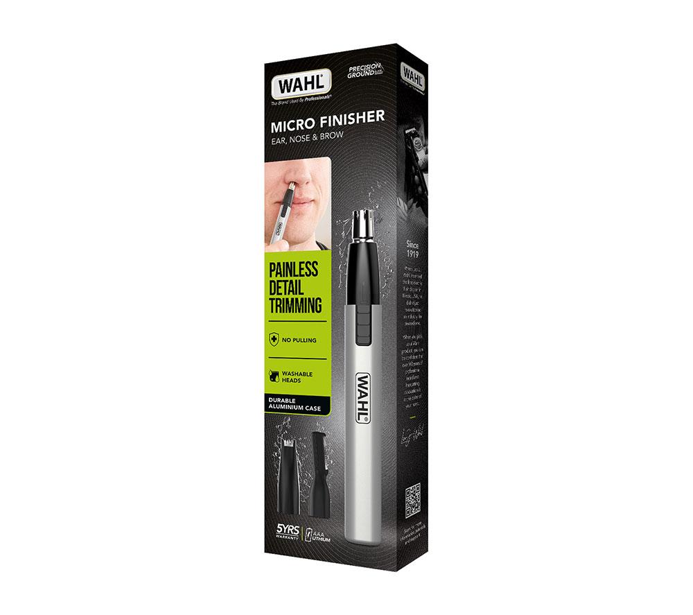 WAHL Micro Finisher Wet & Dry Nose & Ear Trimmer Kit - Silver image number 5 of 5