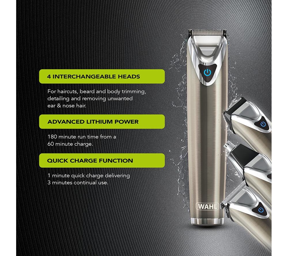 WAHL Stainless Steel Beard Trimmer - Silver image number 2 of 6