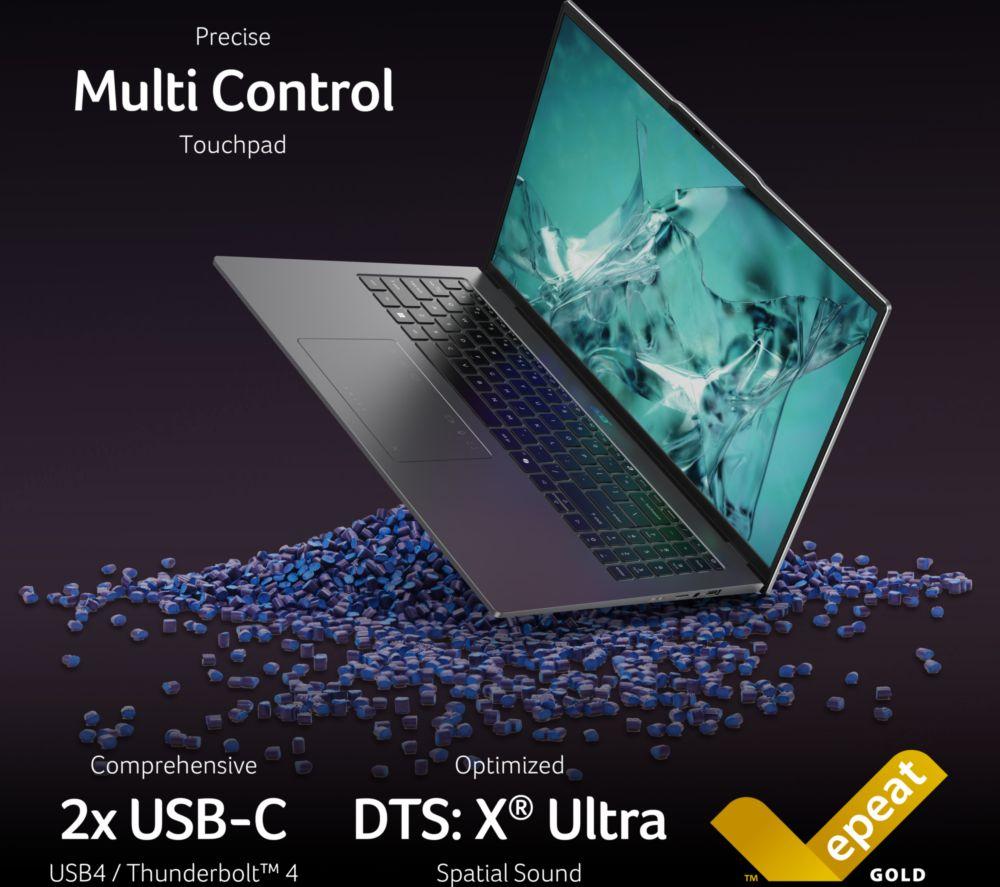 ACER Swift Go 16" Laptop - Intel&reg; Core&trade; Ultra 7, 1 TB SSD, Grey image number 7 of 9