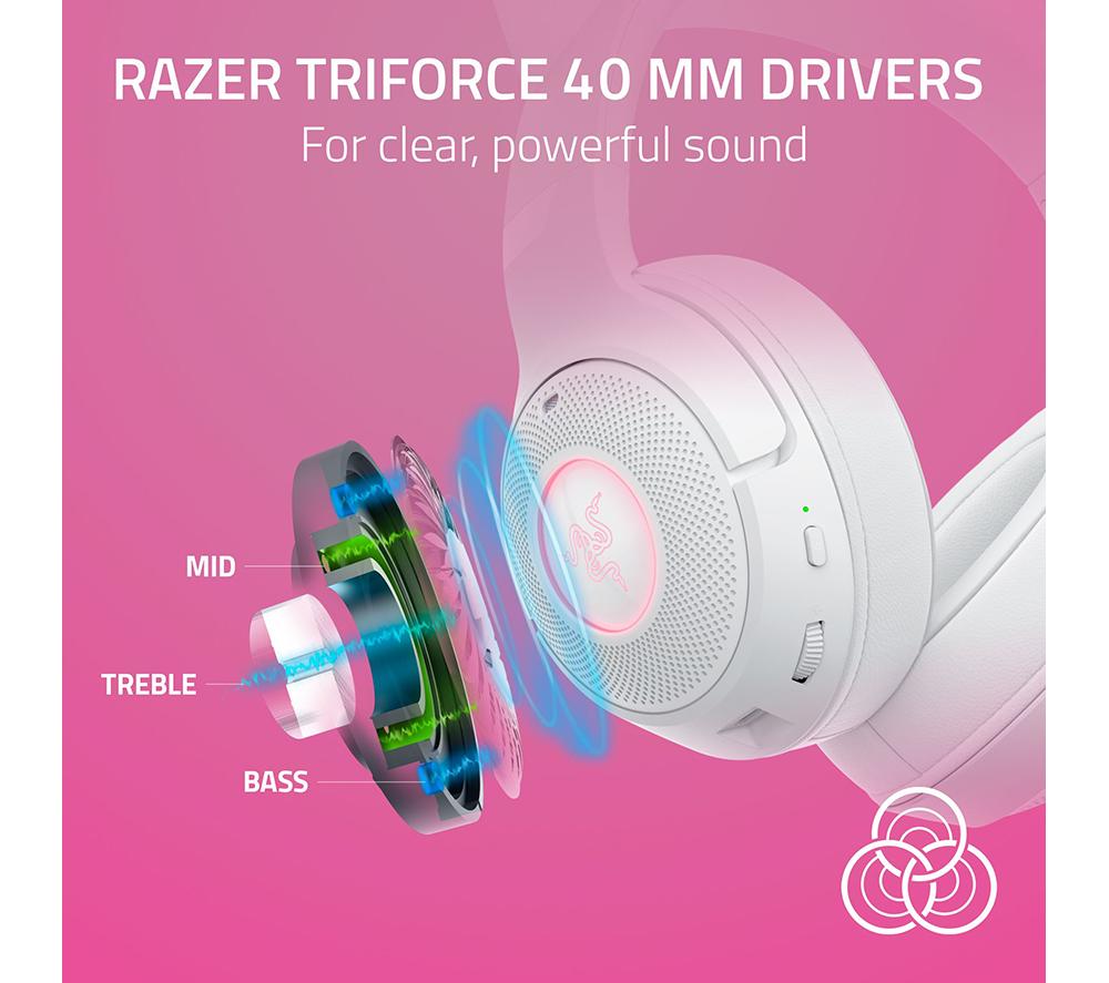 RAZER Kraken Kitty V2 BT Wireless Gaming Headset - White image number 4 of 10