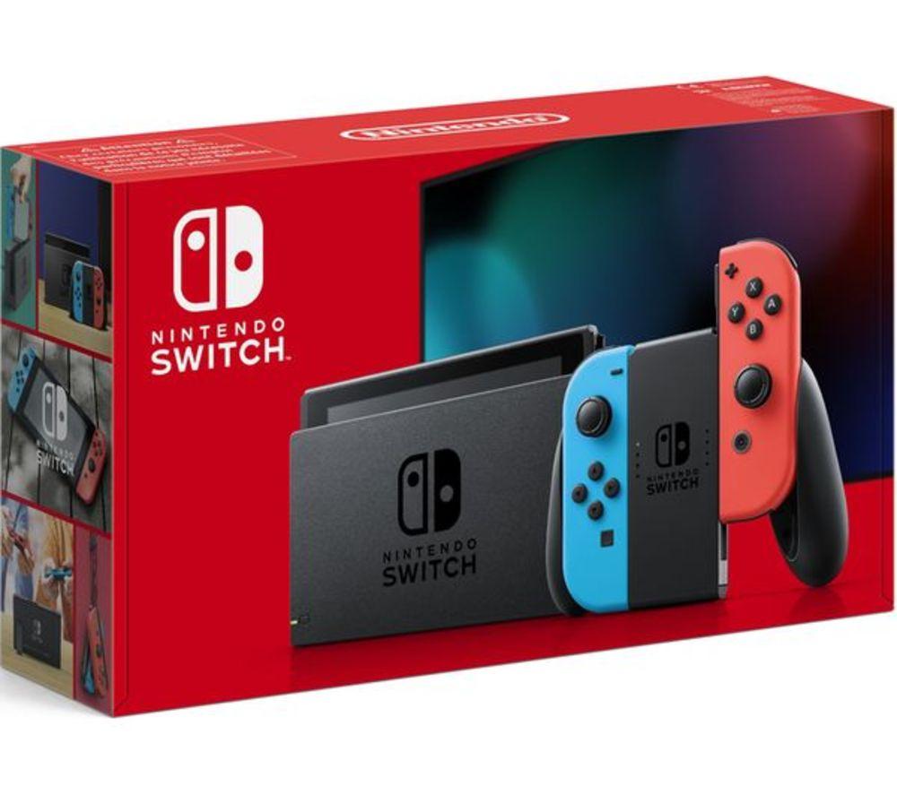 Nintendo Refurbished Switch - Neon Red & Blue (Excellent Condition)