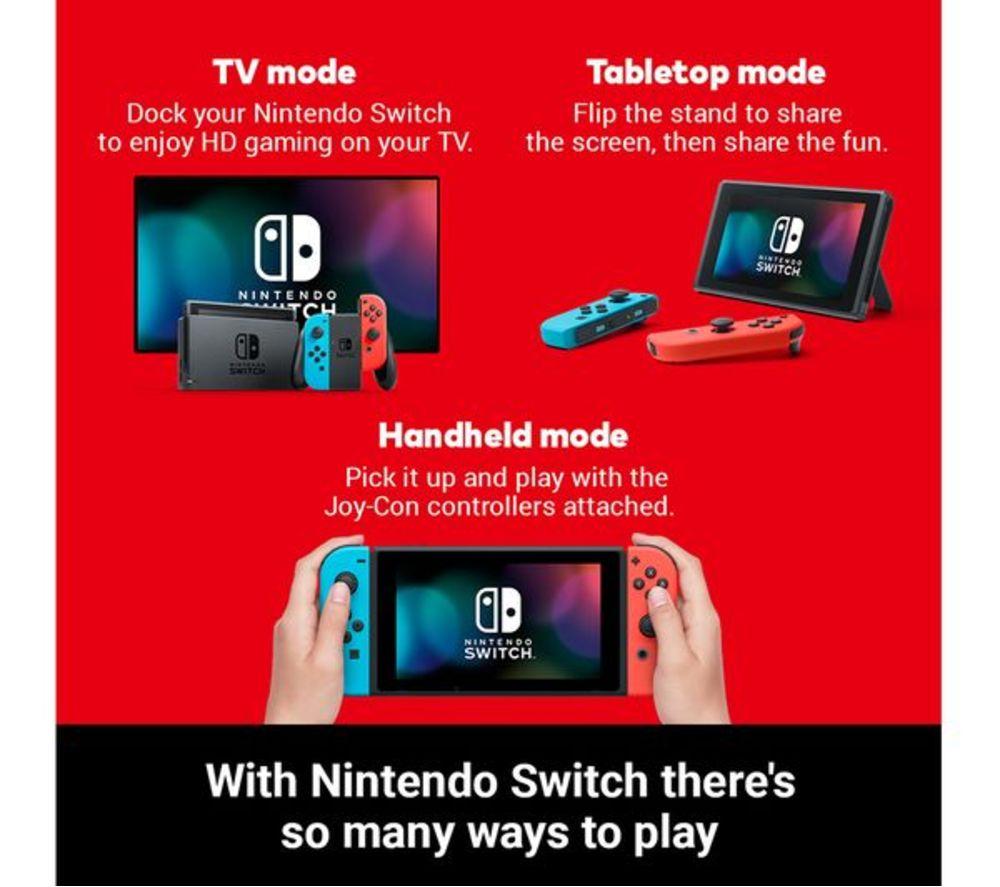 NINTENDO Refurbished Switch - Neon Red & Blue (Excellent Condition) image number 20 of 24