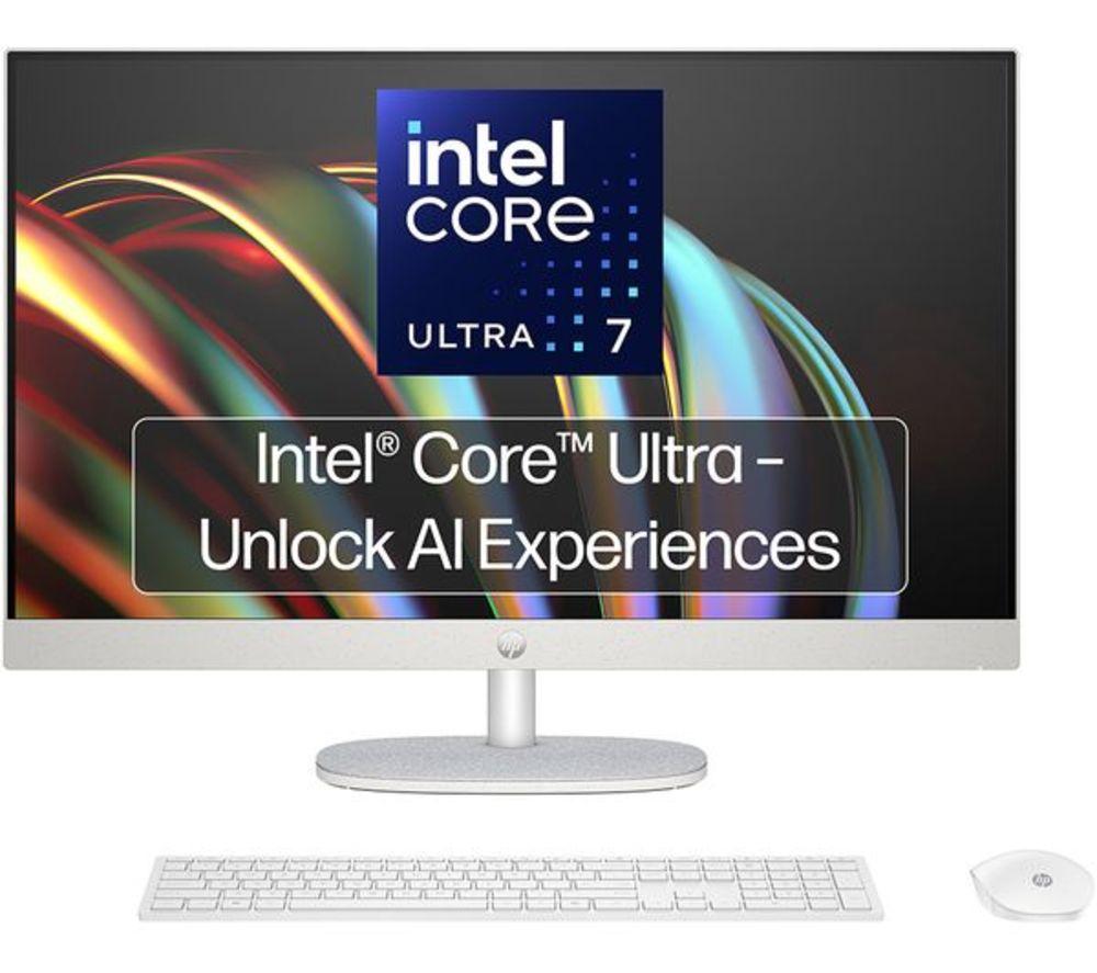 HP Pavilion 27-cr1006na 27" Refurbished All-in-One PC - Intel&reg; Core&trade; Ultra 7, 1 TB SSD, White (Very Good Condition) image number 2 of 15