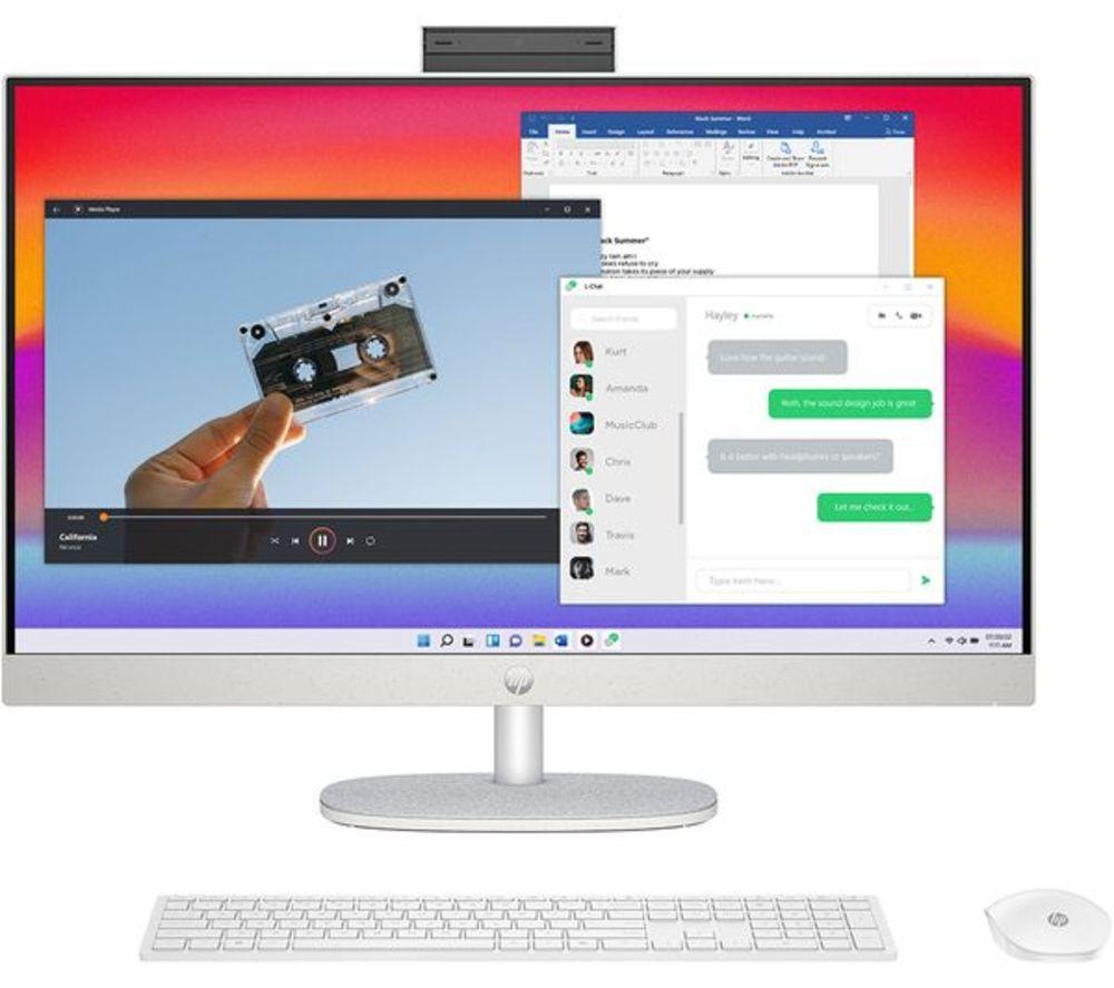 HP Pavilion 27-cr1006na 27" Refurbished All-in-One PC - Intel&reg; Core&trade; Ultra 7, 1 TB SSD, White (Very Good Condition) image number 13 of 15
