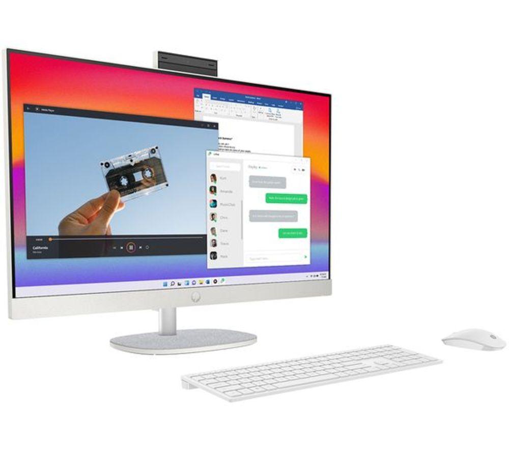 HP Pavilion 27-cr1006na 27" Refurbished All-in-One PC - Intel&reg; Core&trade; Ultra 7, 1 TB SSD, White (Very Good Condition) image number 14 of 15
