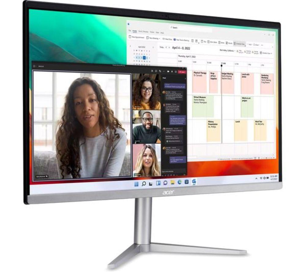 ACER Aspire C24-1300 23.8" Refurbished All-in-One PC - AMD Ryzen 5, 1 TB SSD, Black (Very Good Condition) image number 2 of 8