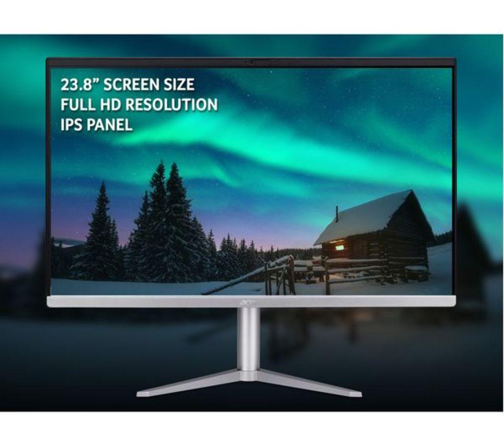 ACER Aspire C24-1300 23.8" Refurbished All-in-One PC - AMD Ryzen 5, 1 TB SSD, Black (Very Good Condition) image number 4 of 8