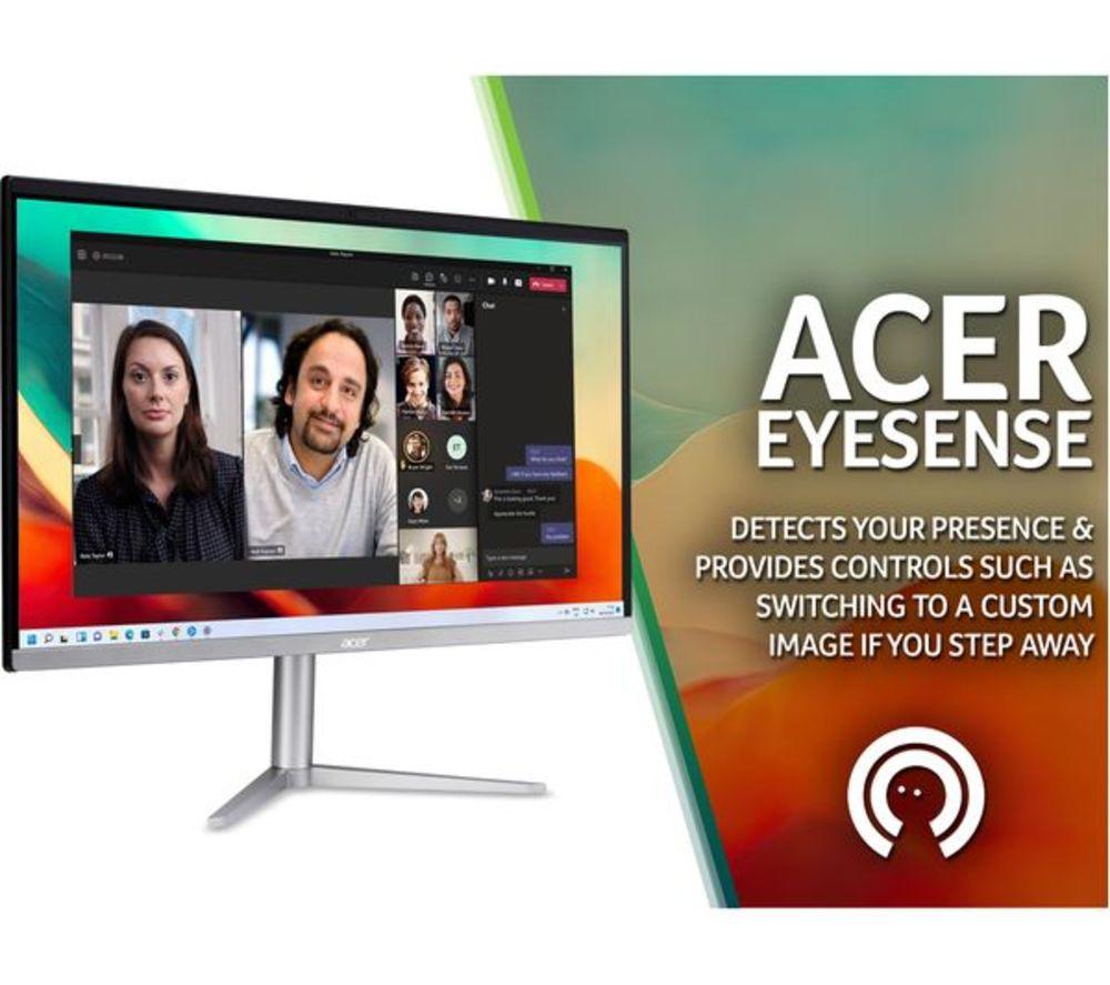 ACER Aspire C24-1300 23.8" Refurbished All-in-One PC - AMD Ryzen 5, 1 TB SSD, Black (Very Good Condition) image number 5 of 8
