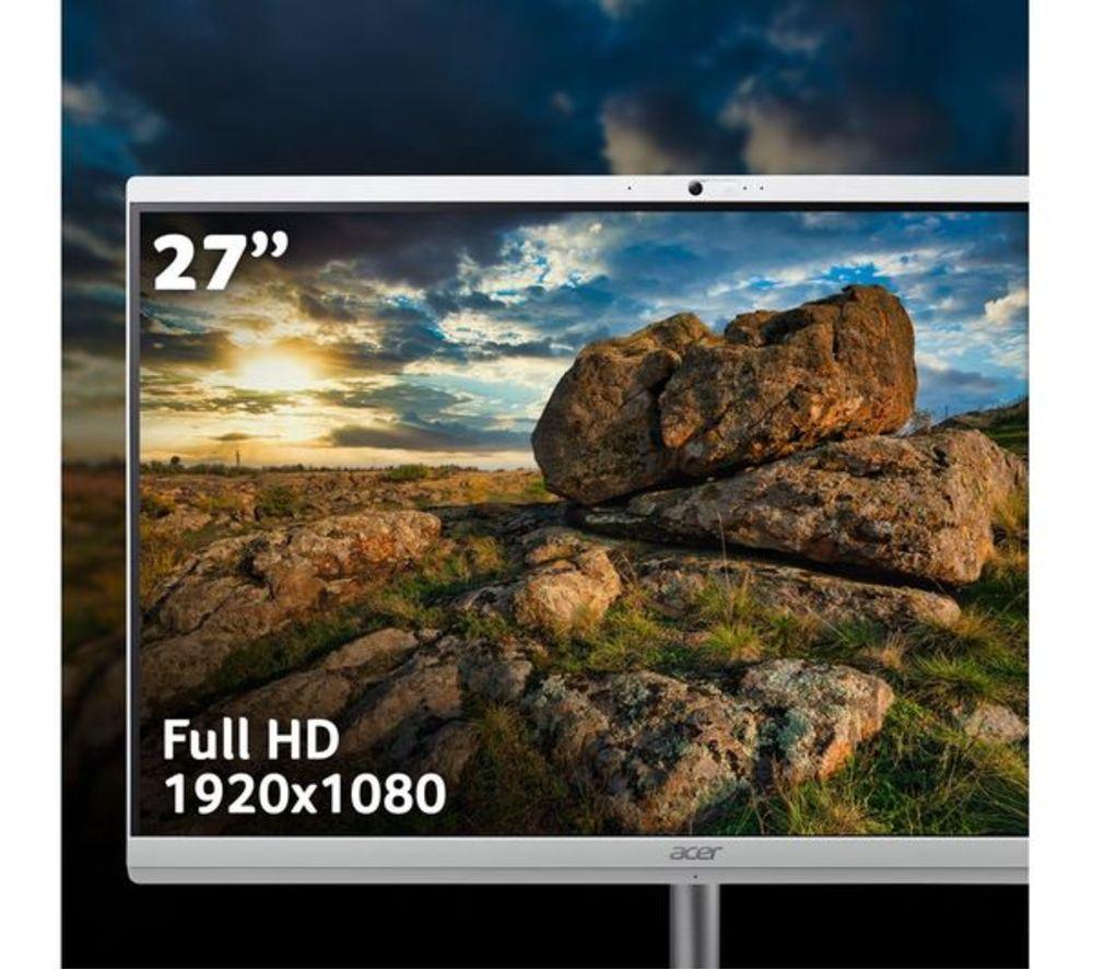 ACER Aspire C27-195ES 27" Refurbished All-in-One PC - Intel&reg; Core&trade; Ultra 7, 1 TB SSD, White (Very Good Condition) image number 3 of 7