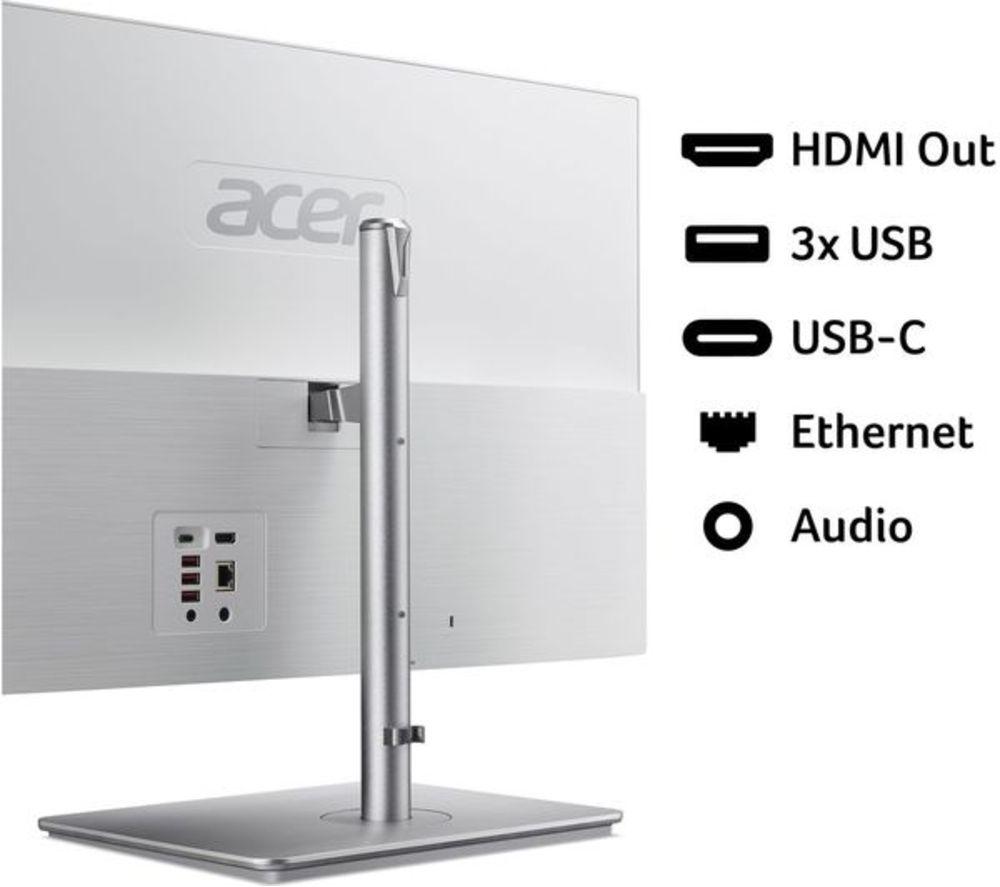 ACER Aspire C27-195ES 27" Refurbished All-in-One PC - Intel&reg; Core&trade; Ultra 7, 1 TB SSD, White (Very Good Condition) image number 6 of 7