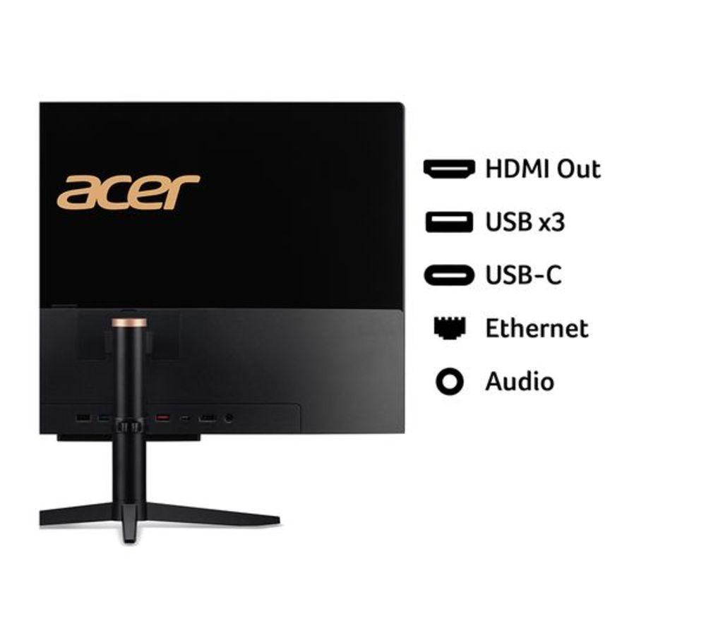 ACER Aspire C24-1610 23.8" Refurbished All-in-One PC - Intel&reg; Core&trade; i3, 512 GB SSD, Black (Very Good Condition) image number 6 of 7