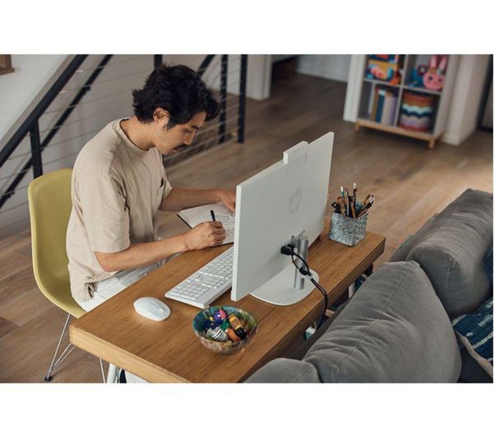HP Pavilion 24-cr1007na 23.8" Refurbished All-in-One PC - Intel&reg; Core&trade; Ultra 5, 1 TB SSD, White (Very Good Condition) image number 3 of 15