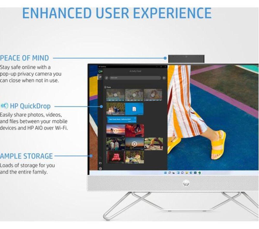 HP 24-cb1002na 23.8" Refurbished All-in-One PC - Intel&reg; Core&trade; i5, 512 GB SSD, White (Excellent Condition) image number 7 of 10