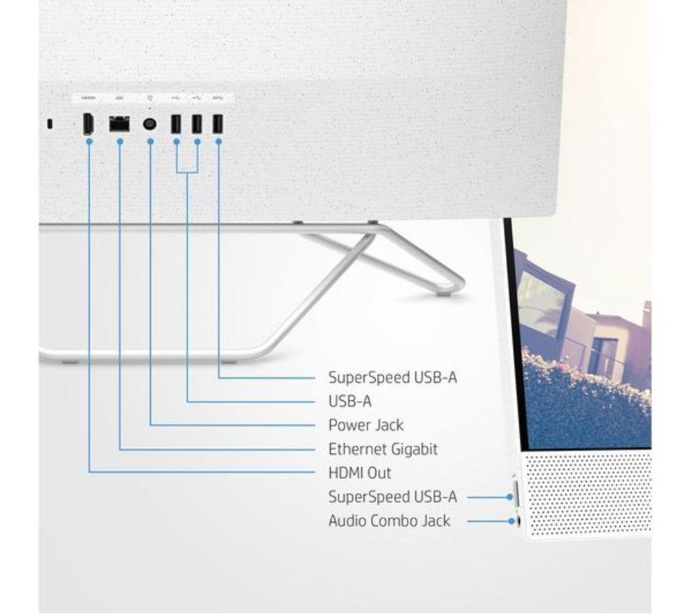 HP 24-cb1002na 23.8" Refurbished All-in-One PC - Intel&reg; Core&trade; i5, 512 GB SSD, White (Excellent Condition) image number 8 of 10